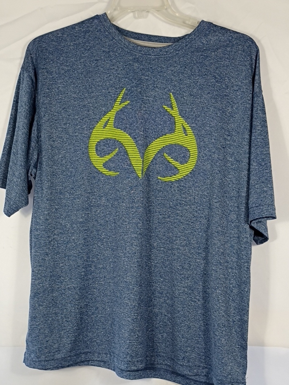Realtree Mens Short Sleeve T-Shirt Blue S XXL Crew Neck Summer Outdoor Hunting